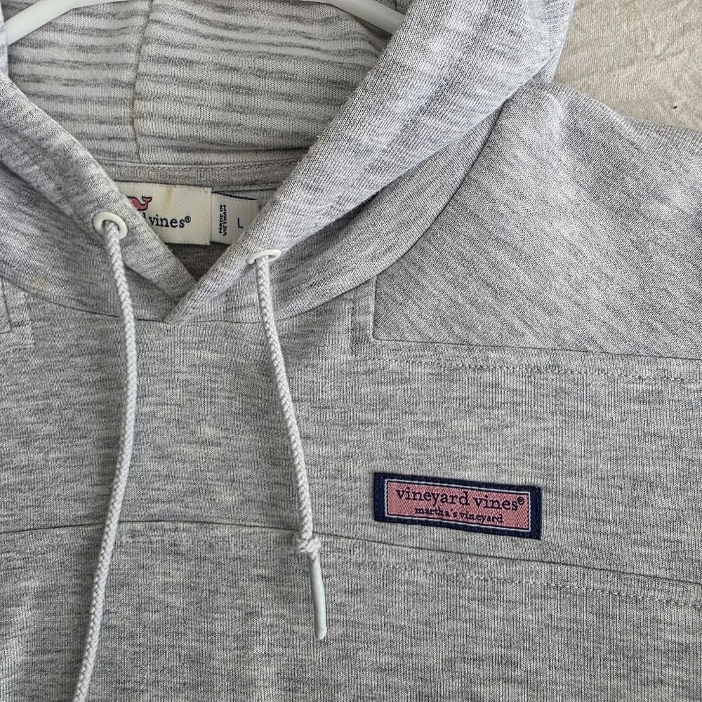 Vineyard Vines Double Faced Heathered Hoodie L - Picture 4 of 10